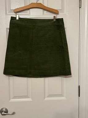 J. Crew Olive Green Corduroy Mini Skirt